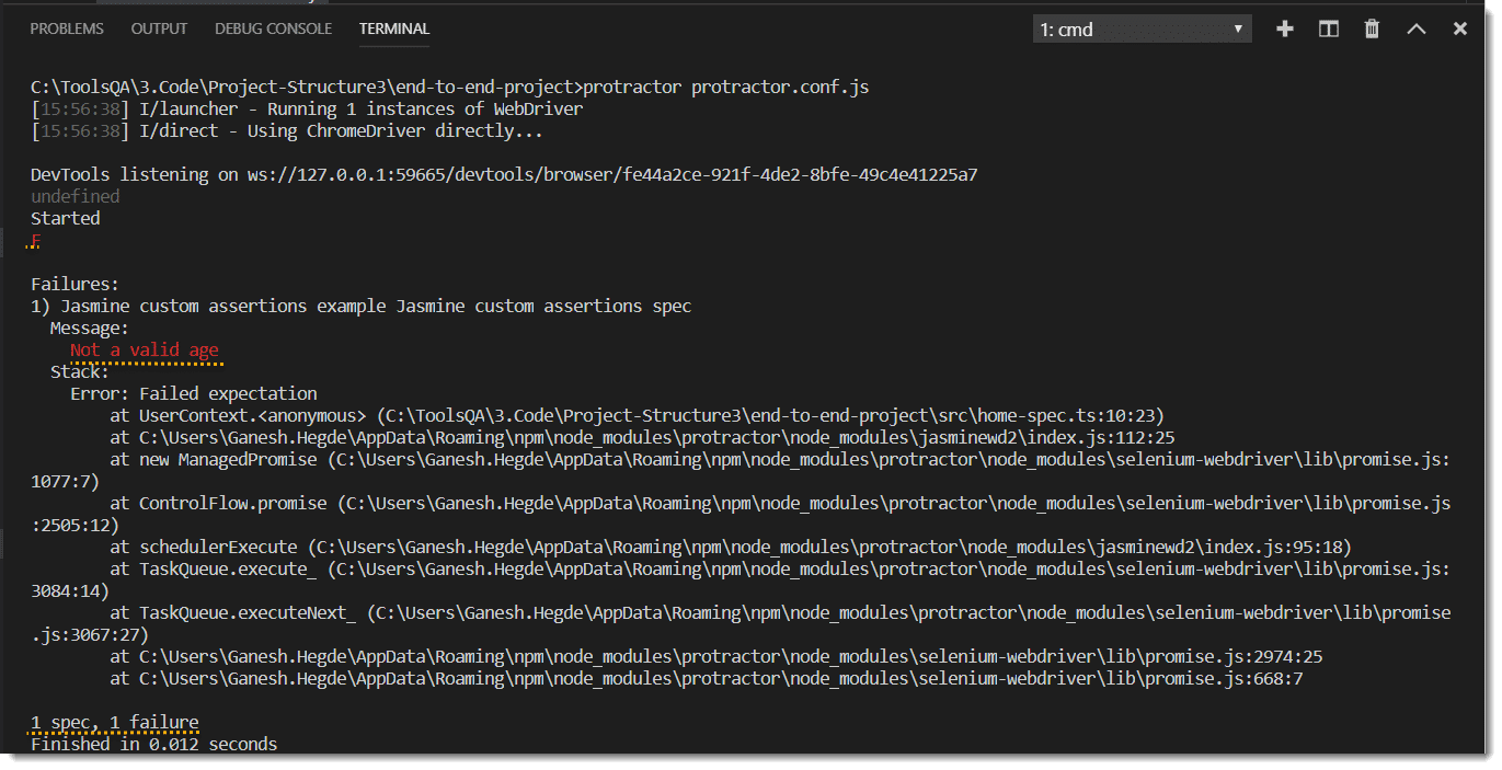 How to implement Custom Assertions in Jasmine with Protractor?